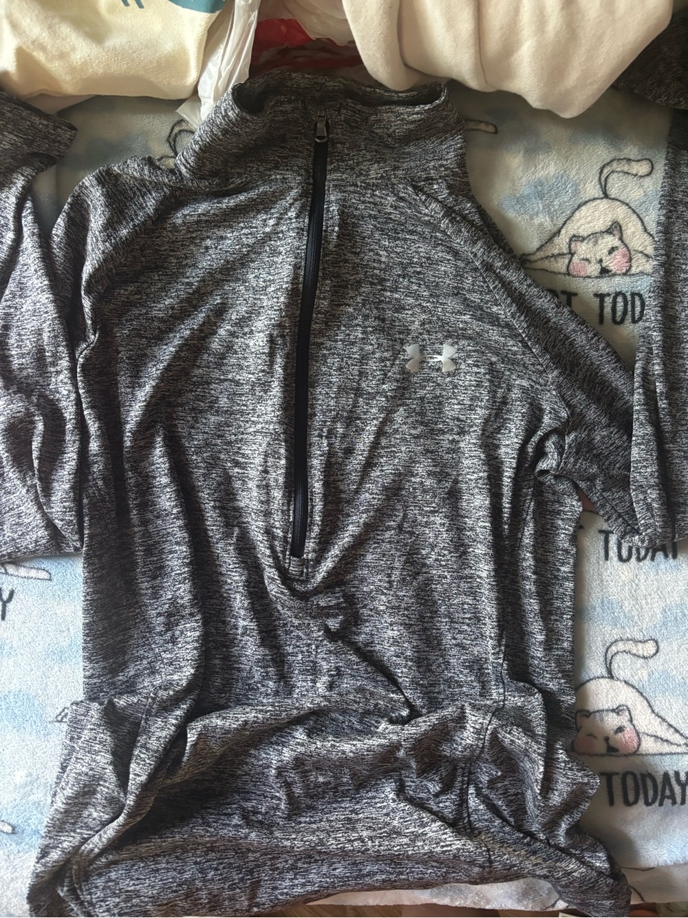 Under Armour Women's Black Heather 1/2 Zip Pullover